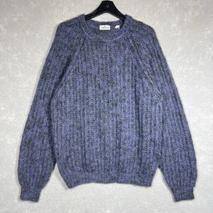Cerruti 1881 Knit Jumper Mens Size 42 Blue Wool Alpaca Pullover Sweater